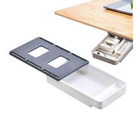 Under Desk Drawer - PP 52cm, Adhesive Storage Tray, Slide Mount Design | Scratch Free Install, Hidden Organizer Box, Declutter Tool For Office, Home, Study, Tabletop