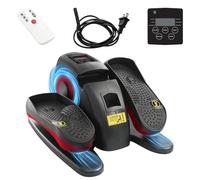 Under Desk Electric Pedal Exerciser 15 Speeds for Seniors, Home, Office | 12 Remote Adjustable Speeds, 3 Auto Programs, LED Display, Forward Reverse Motion, Non Slip Pedals, Quiet Under 15dB