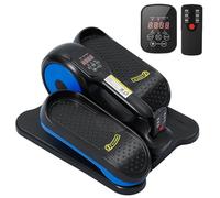 Under Desk Elliptical Machine,Electric Ellipse Leg Exerciser as See on TV with Remote Control,12 Level Speeds Seated Pedal Exerciser for Seniors Adults, Manual & Auto Mode (Blue)