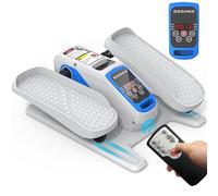 Under Desk Elliptical Machine, Electric Elliptical Exerciser for Senior, Quiet & Small Electric Seated Pedal Exerciser for Home with Display Monitor, Remote Control & 12 Adjustable Speeds (White)