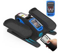 Under Desk Elliptical Machine, Electric Elliptical Leg Exerciser for Senior, Quiet and Compact Electric Seated Pedal Exerciser for Home with Monitor, Remote Control and 12 Adjustable Speeds (Blue)