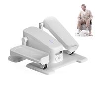 Under Desk Elliptical Machine, Electric Seated Pedal Exerciser with 50°C Hot Compress Function, Active/Fully Automatic Mode Adjustable and Kick Switch, for Muscle Strength, Legs Weakness