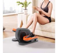 Under Desk Elliptical Machine for Seniors,Automatic Manual Exercise Modes Electric Pedal Exercise Device with Led Display Screen, Remote Control and Footband,Elderly People Grey Sanatorium