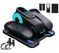 Under Desk Elliptical Machine, Morelax Ellipse Leg Exerciser for Seniors Fully Assembled, Quiet & Portable Electric Seated Pedal Exerciser with Resistance Bands,Remote Control & 12 Adjustable Speeds