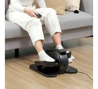 Under Desk Elliptical Machine Pedal Exerciser w/ 10 Speeds SPORTNOW Black One Size