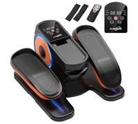 Under Desk Elliptical Machine, Portable 2-in-1 Ellipse Leg Exerciser with 12 Speeds, Remote & Non-Slip Straps for Home Office & Senior Fitness