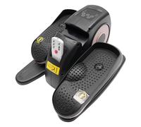 Under Desk Elliptical Machine, Portable Trainer for Exercise Workout, Electric Seated Leg Foot Pedal Exerciser with Remote and LCD Monitor for Seniors and Adults, Pink