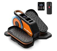 Under Desk Elliptical Machine, Quiet & Portable Electric Machine Seated Pedal Exerciser with Remote Control, Low-Impact Electric Leg Workout Machine with 12 Level Speeds Adjustable for Home Office