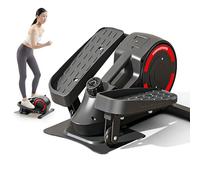 Under Desk Elliptical Pedal Exerciser Machine, Electric Leg Trainer with Anti-Slip Pedals, 8 Adjustable Speed Levels, 150Kg Load Capacity for Home Fitness