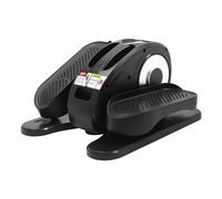 Under Desk Elliptical Trainer Electric Pedal Exerciser with LCD Monitor and Remote Control, 5 Adjustable Speed & 3 Auto Mode, For Senior Low-Impact Workouts. (Silver)