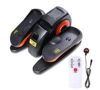 Under Desk Elliptical Trainer Pedal Exerciser Elliptical Machine, LCD Monitor Elliptical Stepper with Remote Control, 5 Speed Adjustable, Black