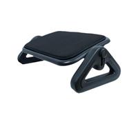 Under Desk Foot Rest Stool Ergonomic Six Heights Adjustable Foot Stool for Gaming Office Workstation Comfort Support- Black