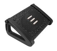 Under Desk Footrest, 6 Height Adjustable Ergonomic Foot Stool with Massage Rollers Max Load 120Lbs Desk Leg Rest Pain Relief for Home Office Work (Black)