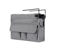 Under Desk Hanging Storage Bag, Maga-zine And A4 File Organizer, Side Desk File Holder For Stationery, No Assembly Required, Grey