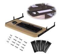 Under-Desk Keyboard and Mouse Drawer, Black, 70 x 27 cm, Compact Sliding Tray for Computer Accessories, Space-Saving Design for Office nization
