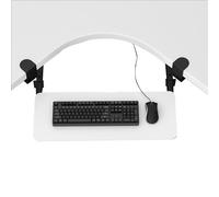 Under Desk Keyboard Tray with Adjustable C Clamp Rotatable Cuter Der for Curved De Black 25x65cm (10x26in) Enhance Worpace Comfort