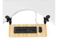 Under Desk Keyboard Tray with C Clamp Adjustable Sliding Der Rotatable Design for Curved De Maximize Worpace t and Efficiency