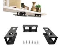 Under Desk Laptop Shelf - Hard Aluminum Bracket,with Adhesive & Screws Under Desk Device Holder with Anti-Scratch Silicone,for Office Keyboard Tablets Computer
