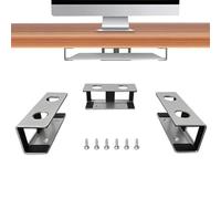 Under Desk Laptop Tray,Anti-Scratch Bracket | with Adhesive & Screws Aluminum Under Desk Laptop Storage - for Office Home Keyboard Tablets Router Computer