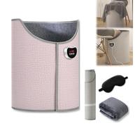 Under Desk Leg Warmer, 2026 New Foldable Space Heater with Blanket, Portable Under Desk Foot & Leg Warmer for Work-Place and Home (Pink,Digital Version)