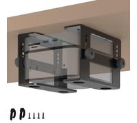 Under Desk Mount Compatible with CalDigit TS3 / TS4/ TS5 Dock+ Power Bricks Adjustable Under Desk Mounting Bracket for Thunderbolt 4/3/5 Docking Station Holder for CalDigit Dock with Cable Ties