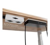 Under Desk Mount for Dell WD19 / WD19S / WD19TBS / WD19TB / WD22TB4 Dock + Power Bricks (for 180W and 130W), Docking Station & Power Bricks Holder, White