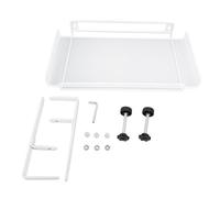 Under Desk Organizer, Clamp On Storage Shelf for Office Home, Cable Management Tray Carbon Steel, Space Saving White Desk with Universal Compatibility