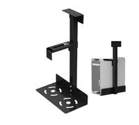 Under Desk PC Holder - Adjustable Computer Mount | 360 Degree Swivel Desk Mount | Sturdy PC Mounting Bracket with Locking Mechanism, Supports Up to 66lbs Fits Most Desktop Towers Computers