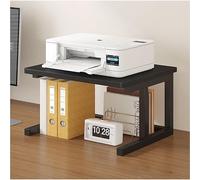 Under-Desk Printer Stand 2-Tier Desktop nizer with File Storage for PC Scanner Fax & Shredder - Black (60x40x26cm / 24x16x10in) - Space-Saving Solution