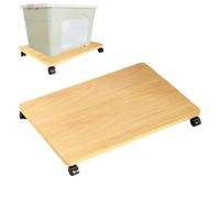 Under Desk Printer Stand: Multi Use Shelf Mobile Storage Cart with 4 Wheels Rolling Desktop Platform for Office Devices Equipment Support Solutions