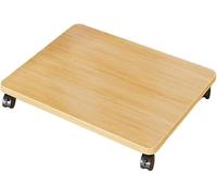 Under Desk Printer Stand with 4 CastersEngineeredModern DesignSpaceSaving Home Office Rack for Printers & Scanners (Yellow 35x30x6.2cm)