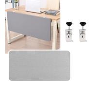 Under Desk Privacy Panel - Clamp-On Modesty Panel for Standing Desks Customizable Sizes Enhanced Privacy Solution - Light Gray 46 Inch Length