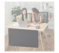 Under Desk Privacy Panel, Sound Absorbing Cubicle Divider, Adjustable Modesty Screen 60-160cm, Commercial Office Partition, Dark Grey H50 x L130 cm for Enhanced Privacy
