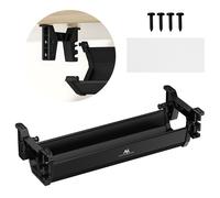 Under-Desk Socket Strip Cable Organiser Shelf Black