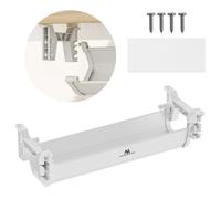 Under-Desk Socket Strip Cable Organiser Shelf White