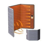 Under Desk Space Heater with Blanket, Foldable Space Heater Under The Desk Leg Warmer with Timer and Thermostat Quiet and Small Space Foot Warmer for Office and Home,Grey-General