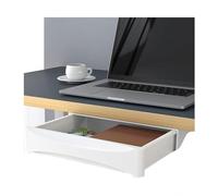 Under-Desk Storage Drawer, Hidden Table Box, Office Desk Storage Solution with Paste Rack, White 4 (19cm x 33.5cm), Space-Saving Design for Home & Office