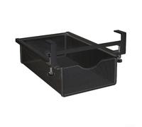 Under-Desk Storage Rack, Drawer-Style Storage Solution Pull-Out Hanging Basket Desk Organizer No Drilling Required Cabinet Tray(Black)