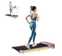 Under Desk Treadmill, 4-in-1 Walking Pad & Running Machine with Remote, App Control, LED Display & Adjustable Incline for Home or Office (PINK)