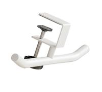 Under Desk Without Drill Clamp Mount Double Rod Headphone Backpacks Hook Holder for Home and Classroom Organization Headphone Rack