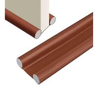 Under Door Gap Filler 37in/96cm Door Bottom Seal Draft Excluder for Doors Seal Strip Doors Adjustable Soundproof Draught Excluder for Bottom of Door (Brown)