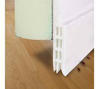 Under Door Sweep Weather Stripping Door Bottom Seal Strip Door Draft Stopper Door Weather Seal Door Draft Stopper Soundproof Energy Saver Bottom Seal 2" Width x 39" Length (White)