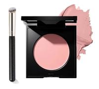 Under Eye Brightener Concealer with Brush, Pink Concealer, Eye Brightener Powder, Tired Skin Correcting Cream, Effectively Cover Dark Circles, Moisturize and Blend Perfectly with Makeup (1 Pack)