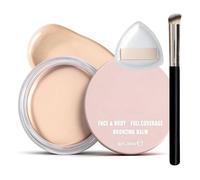 Under Eye Brightener & Concealer with Brush & Sponge - Dark Circles Color Correcting, Long-lasting Full Coverage Corrector, Suitable Natural Fair Skin Tones