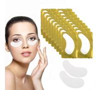 Under Eye Gel Pads, Lint Free Eyelash Extension Pads, Lash Extension Eye Patches for Pro Salon and Individual Eyelash Extension (Gold, 48PCS)