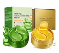 Under Eye Gel Patches, Aloe Vera Gel and 24K Gold Eye Mask, Hyaluronic Acid Collagen Under Eye Patches for Dark Circles and Puffiness, Reduce Wrinkle Patches, Pure Natural Extract Eye Patch, 120pcs