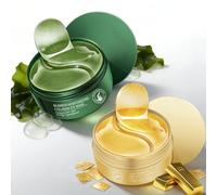 Under Eye Gel Patches, Seaweed Collagen Eye Mask & 24K Gold Hydrogel Eye Mask, Eye Masks for Dark Circles,Puffy Eyes,Anti Wrinkle,Firming,Hydrating, Brightening,Vegan Skincare for Women & Men,120PCS