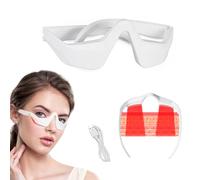 Under Eye Light Therapy Device, Red Light Therapy for Dark Circles and Puffiness Relief, 3 Modes Red Light Therapy Glasses, Home Use