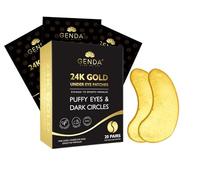 Under Eye Mask | Under Eye Gel Patches for Puffy Eyes and Dark Circles | 40pc (20 Pairs) 24K Gold Under Eye Patches for Weinkles, Dry and Fine Lines Skincare | Vegan and Cruelty Free