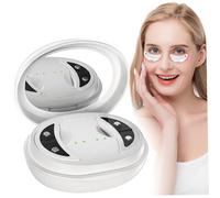 Under Eye Massager, Portable Eye Patches with Red Light & Microcurrent for Puffiness and Dark Circles, Rechargeable Skin Care Device